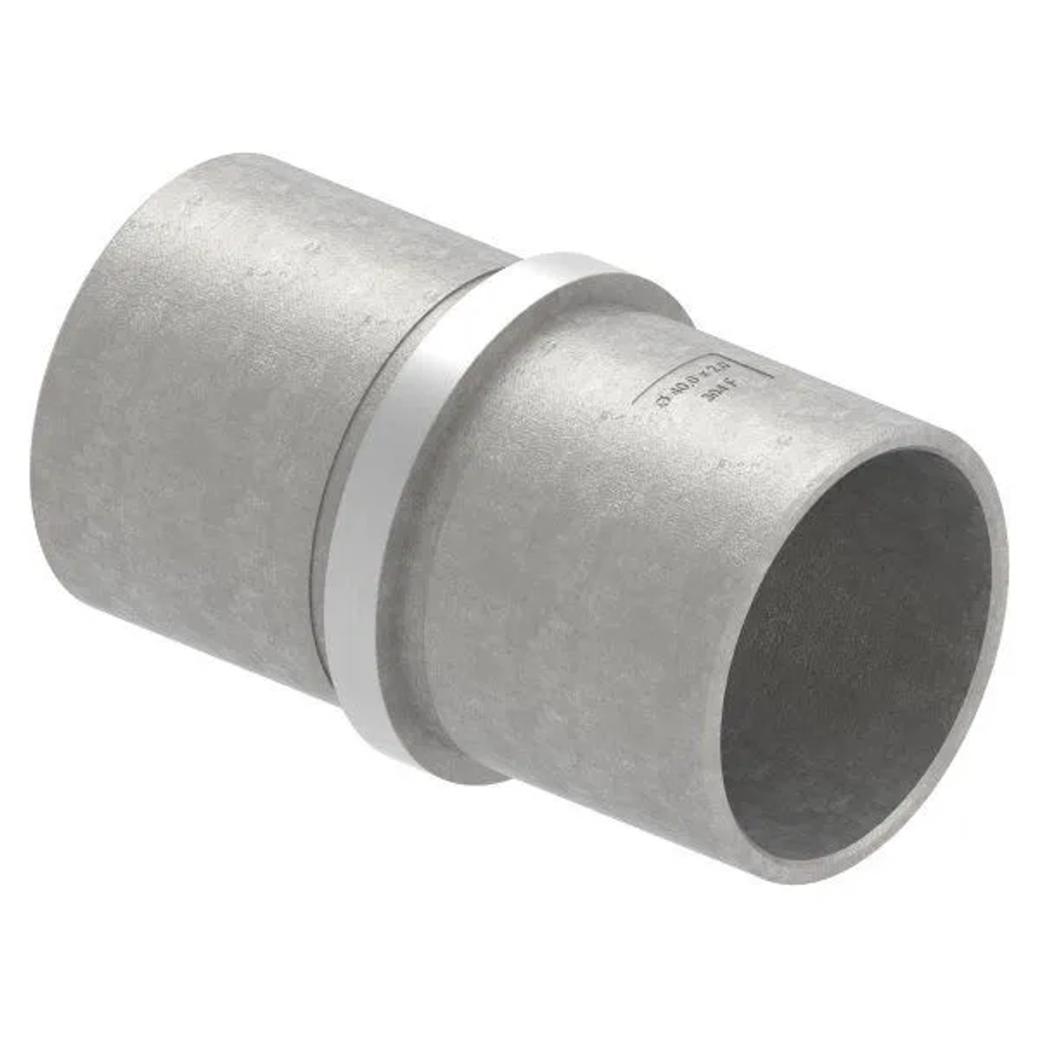 FeNau Steckverbinder V2A Für Rohr Ø 40,0x2,0 mm Mit Mittelsteg