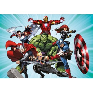 Sanders & Sanders Fototapete: Die Rächer (Avengers) Poster mit Iron Man, Hulk, Thor und Co.