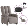Elektrischer Massagesessel Taupe von vidaXL mit Relaxfunktion und seitlicher Tasche.