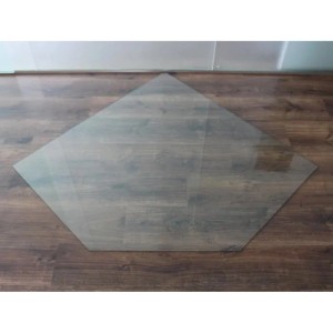 ECOfoxx Funkenschutzplatte Glasbodenplatte Fünfeck 100x100cm