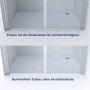 Duschkabine Nischentür: Zwei Einbauvarianten der Glastür. Oben mit Alu Bodenleiste für Dichtigkeit, unten barrierefrei ohne.