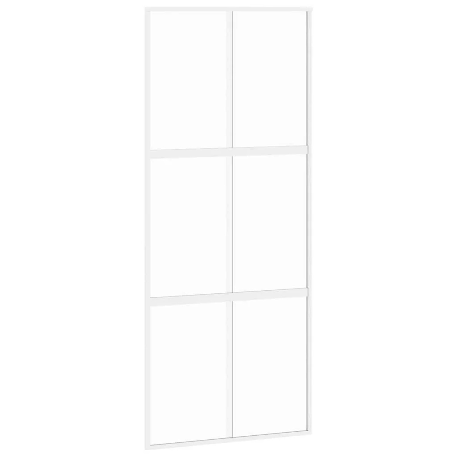 vidaXL Schiebetür Weiß 90x205 cm Hartglas und Aluminium 155217 günstig online kaufen