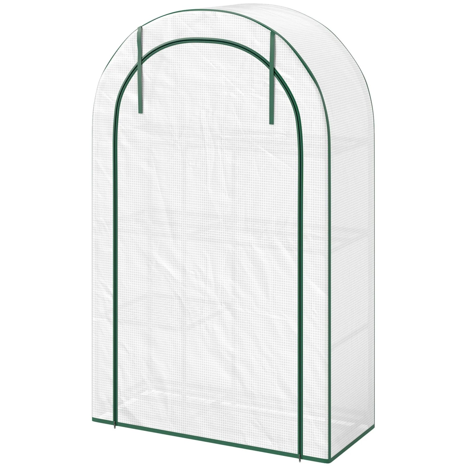 Image of Furnicato Mini-gewächshaus 100x45x160 Cm 4-stufig Kunststoff Weiß