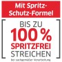 Symbol für Alpinaweiß Wandfarbe: Bis zu 100% spritzfreies Streichen dank Spritz-Schutz-Formel.