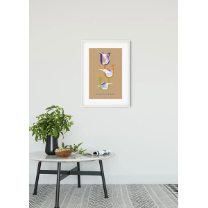 Komar Wandbild ABC Animal U, 50x70 cm, mit bunten Buchstaben und Tierillustrationen.