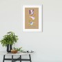 Komar Wandbild ABC Animal U, 50x70 cm, mit bunten Buchstaben und Tierillustrationen.