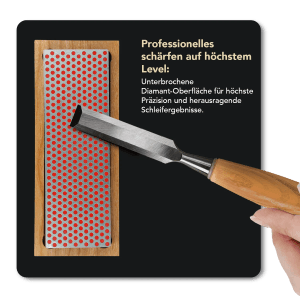 DMT Diamant Schleifstein mit Holzbox zum Schärfen von Werkzeugen.