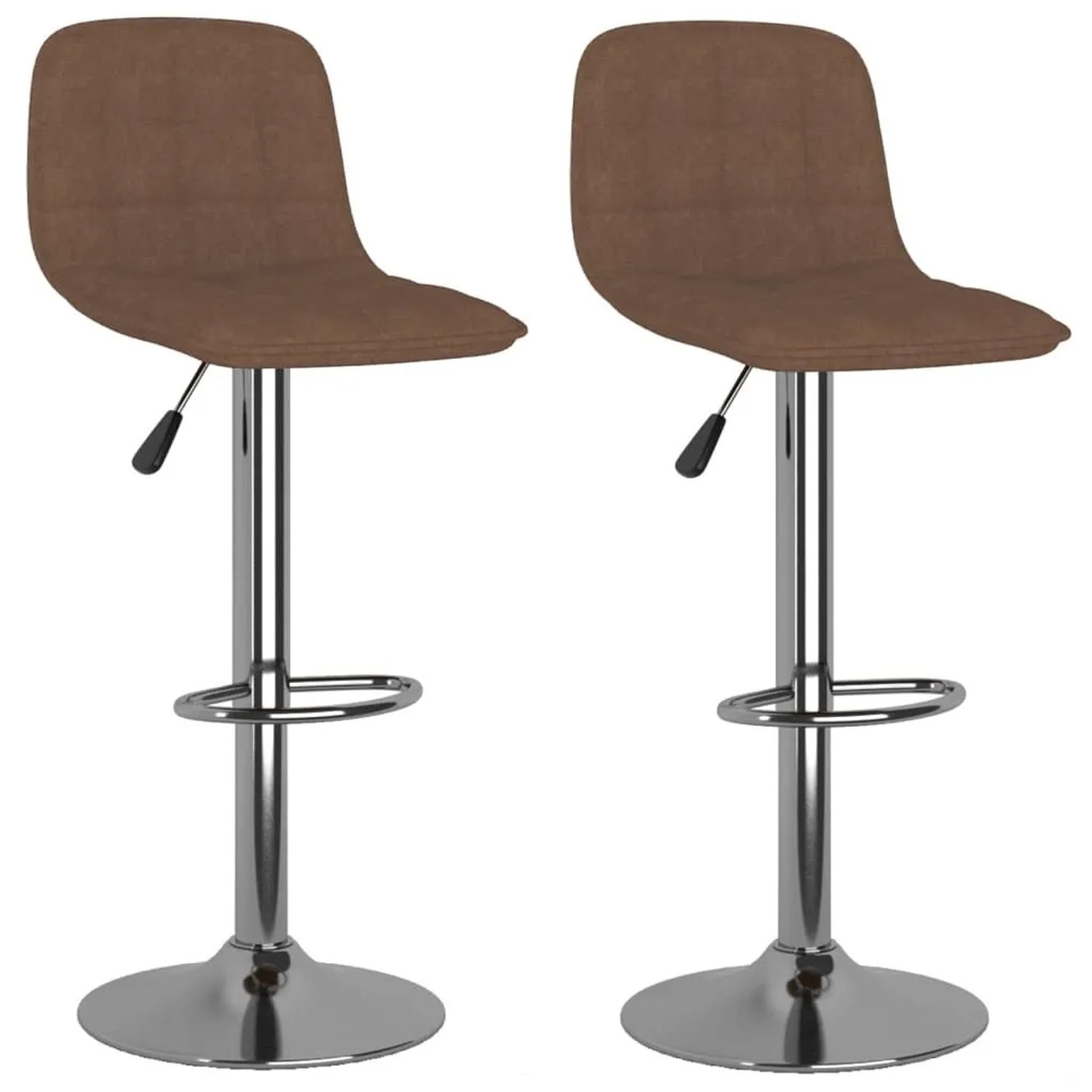vidaXL Barhocker 2 Stk Braun Stoff 333948