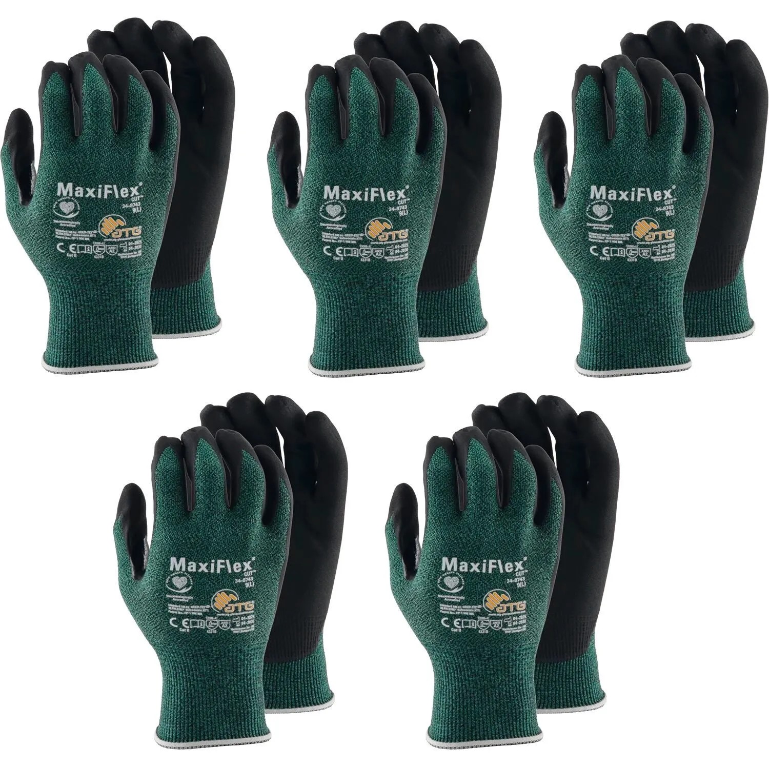 vasalat Set ATG Maxiflex Schnittschutzhandschuhe Größe 9 L