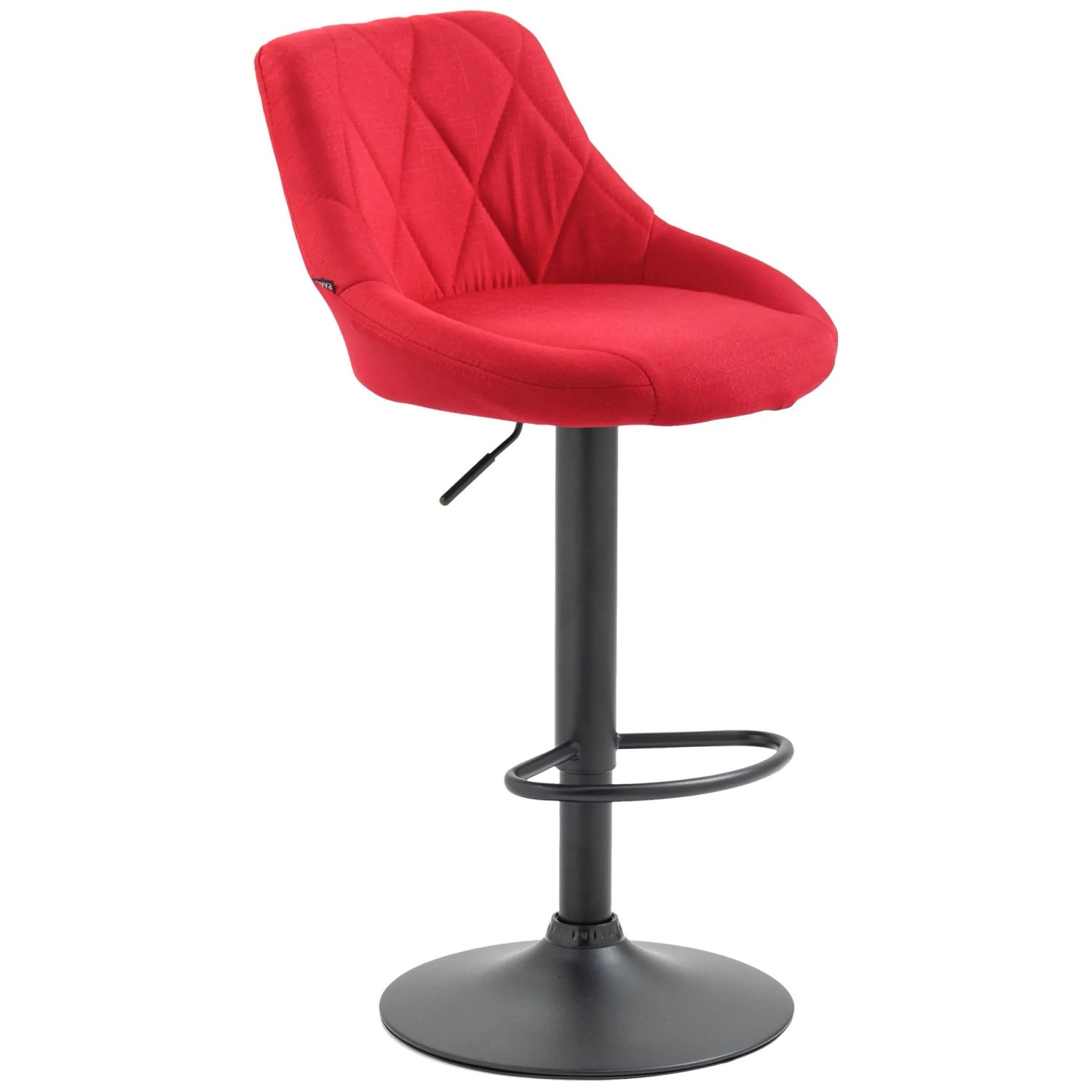 CLP Barhocker Lazio Stoff Rot/Schwarz