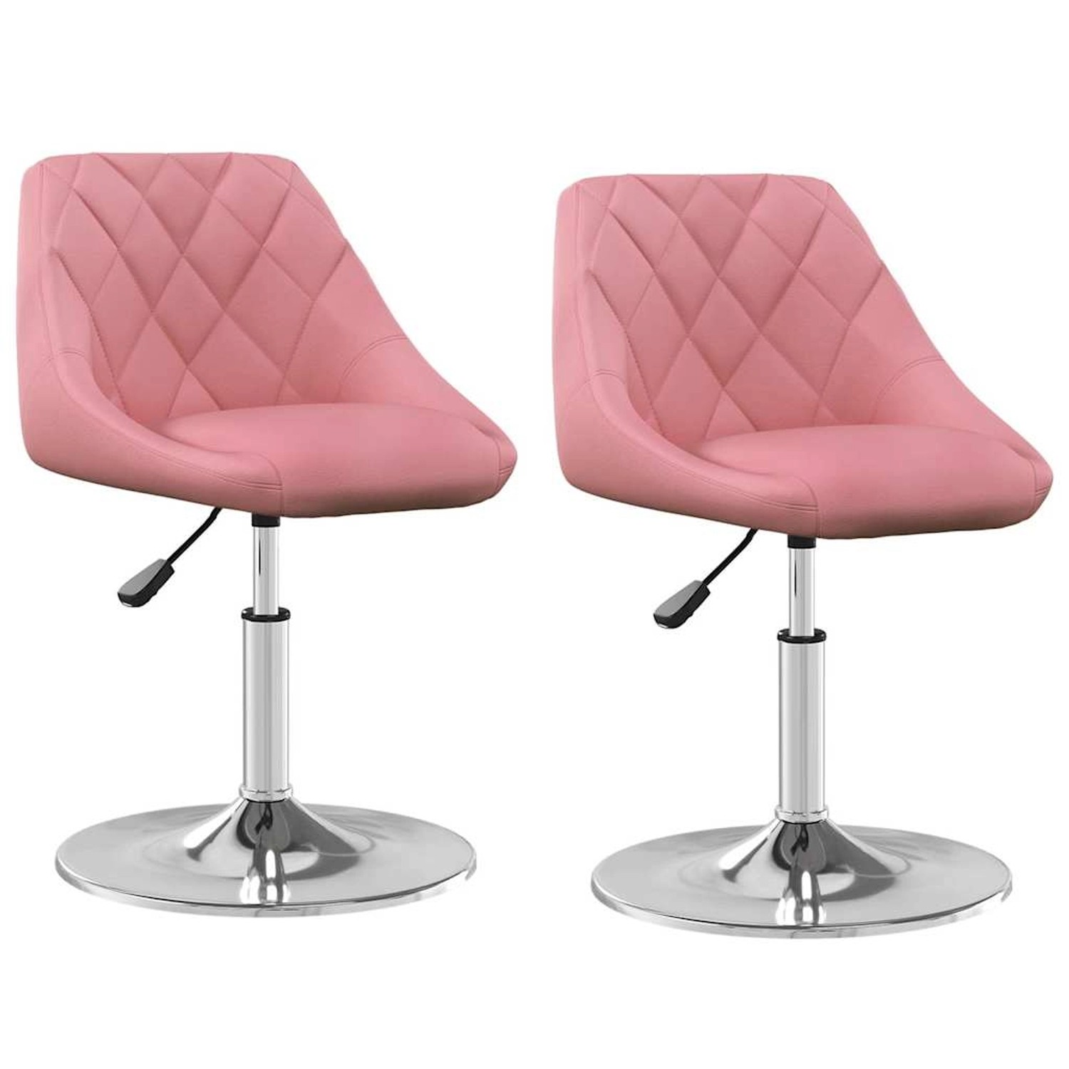 vidaXL Esszimmerstühle 2 Stk Drehbar Rosa Samt 335288 günstig online kaufen