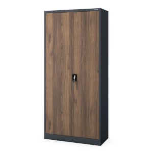 Jan Nowak Aktenschrank Büroschrank JAN H 195 x 90 x 40 cm Eco Design Anthrazit Nussbaum