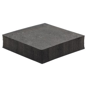 Wagner Vibrationsdämpfer Set, 2 schwarze Möbelgleiter 50x50mm zur Schwingungsdämpfung.