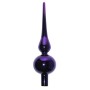Glänzende violette Glas-Baumspitze, 23cm. Traditioneller Christbaumschmuck für festliche Bäume.