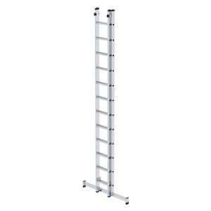 PROREGAL Sprossen-Schiebeleiter, 2-teilig, mit Traverse, 2x12 Sprossen, aus Aluminium.
