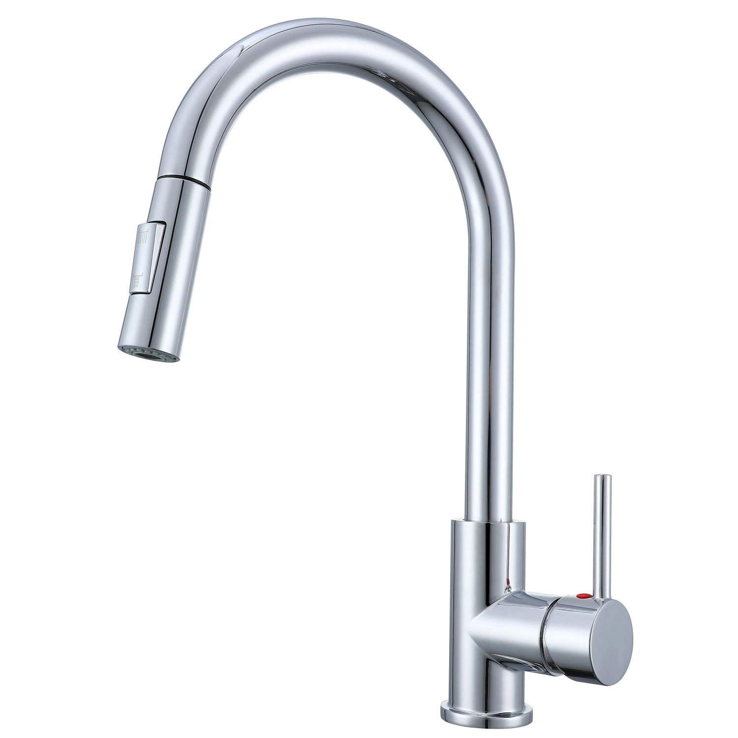 AICA Küchenarmatur Ausziehbarer Sprayer Messingkern 2 Strahlarten Chrom Mischbatterie Wasserhahn Küche