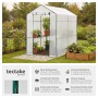 Tectake Foliengewächshaus Andrea 3 6 M³ Mit 4 Regalebenen Aufbau Im Stecksystem 186 x 120 x 190 cm Weiß_2