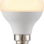 E14 LED Leuchtmittel in Globeform, 4,8 W, warmweißes Licht.
