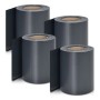 4 Rollen Juskys PVC Sichtschutzstreifen, anthrazit, für Zaunbau & Sichtschutz.