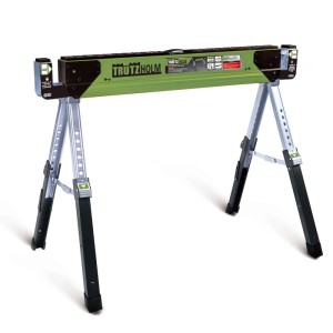 TRUTZHOLM Stahl Sägebock, höhenverstellbarer Arbeitsbock, klappbar, Tragkraft 650 kg.