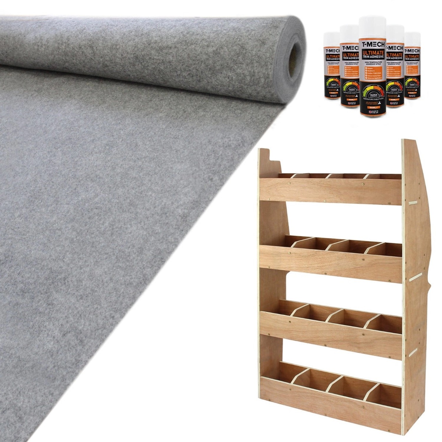 Monstershop 11Grau Teppich-Verkleidung & Citroen Berlingo Regal im Set günstig online kaufen