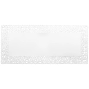 Zenker Tortendeckchen, 20x40 cm, weiß, 15 Stück, Papierdeckchen für Kuchen und Torten.