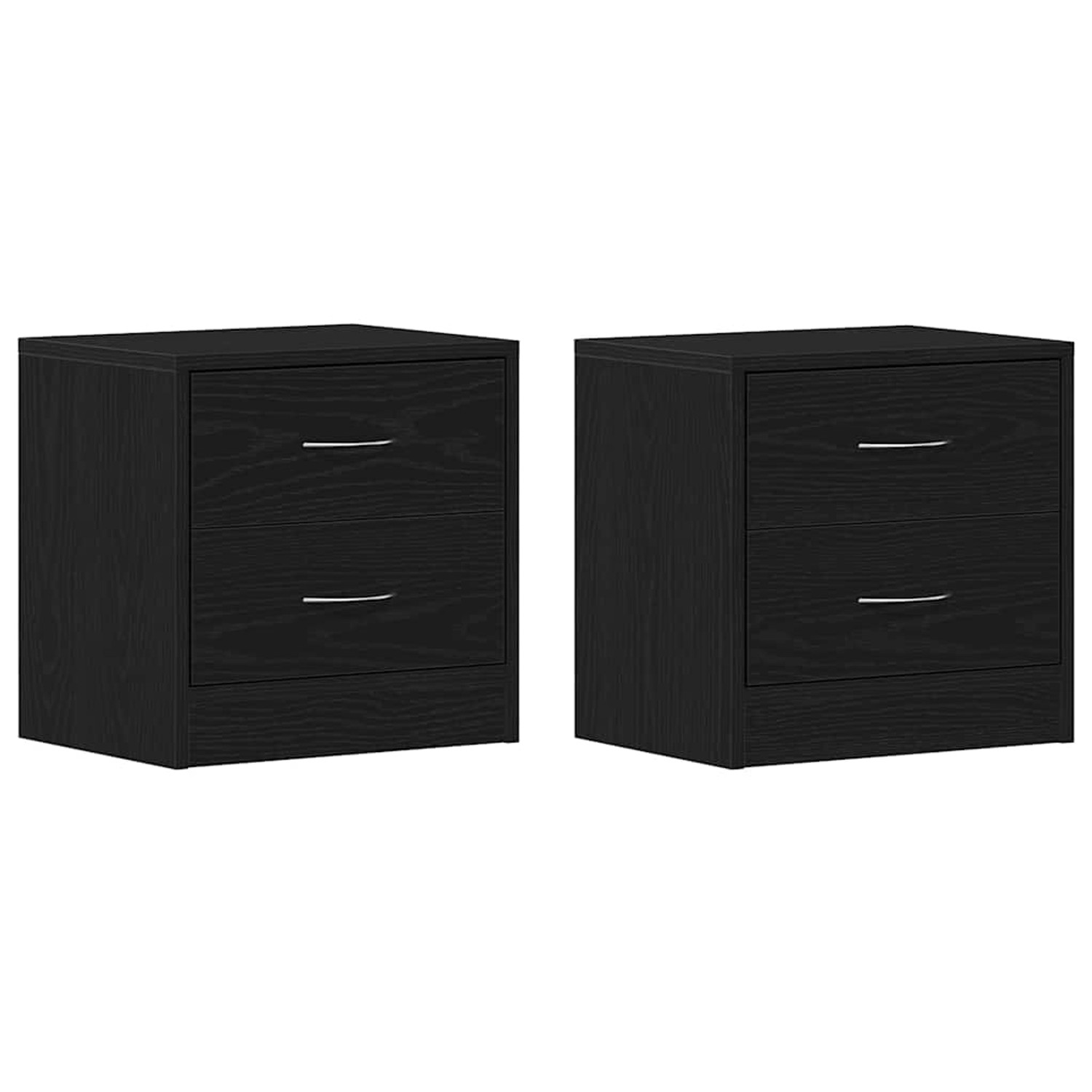 vidaXL Nachttische 2Stk, Schwarz Eichen-Optik 40x30x40cm Holzwerkstoff 8620 günstig online kaufen