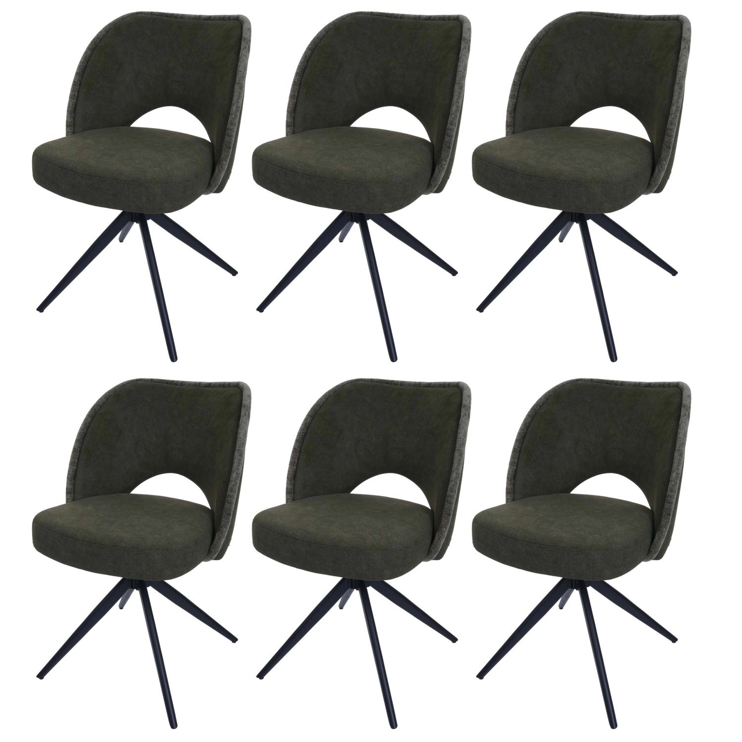 MCW Esszimmerstuhl N72 6er-Set Grün