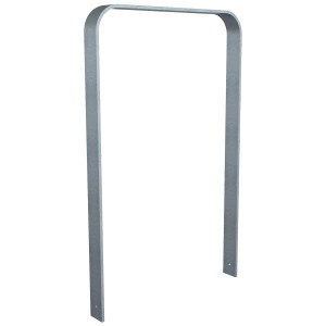 Schake Anlehnbügel aus feuerverzinktem Flachstahl, gebogen, 1200x750 mm, für Fahrräder.