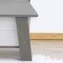 Detailansicht: Axi Aufbewahrungsbank Corky, grau-weiße Gartenbank mit Stauraum.