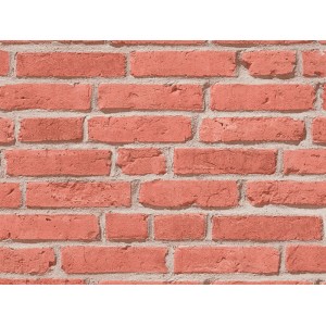 A.S. Création Vliestapete mit Mauerstein-Motiv in Rot-Grau. Dekorative Tapete mit Steinoptik.