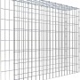 Gabiona Anbaukorb Typ 4, 80x100x20cm, Maschenweite 5x10cm, aus verzinktem Drahtgitter.