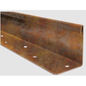 L-Rasenkante, gerade, Rost-Braun, 121x5cm, zur Garteneinfassung und Beetbegrenzung.