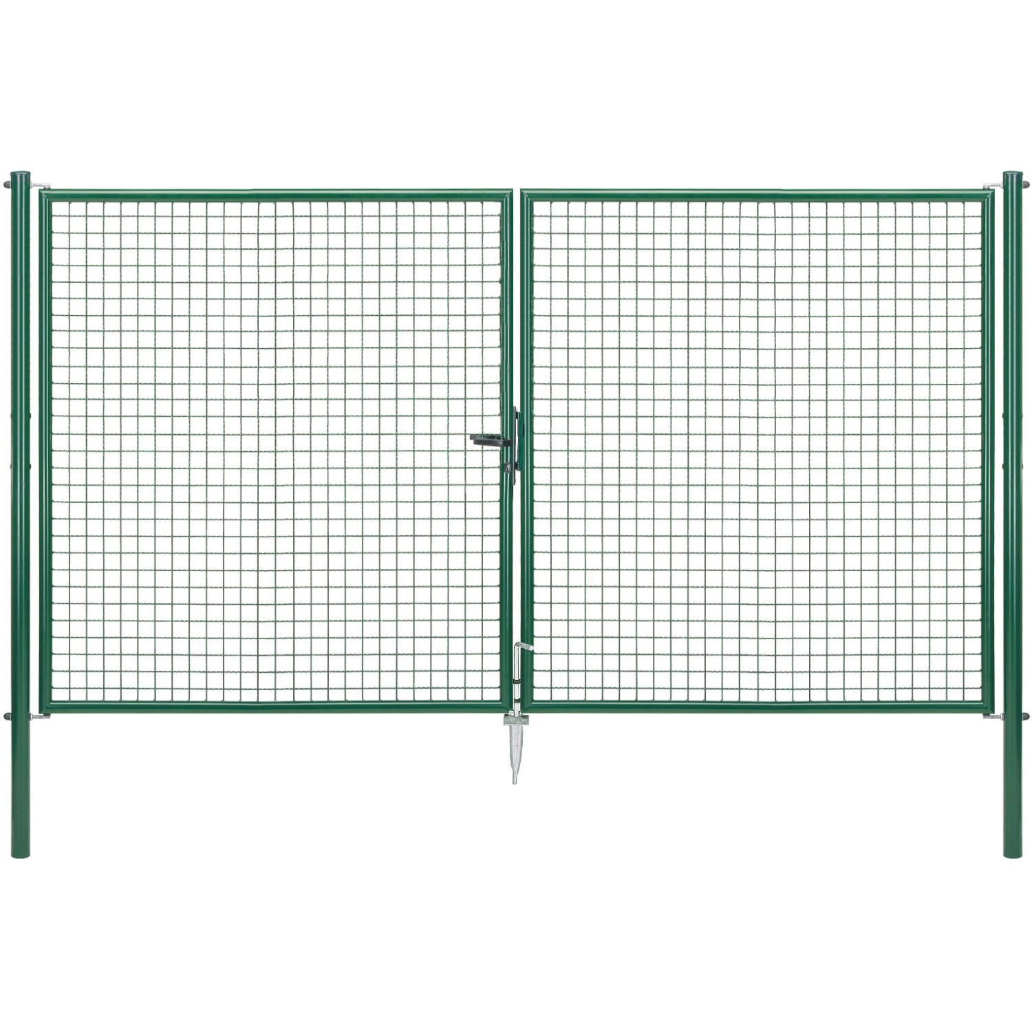 Doppeltor für Maschendraht- und Alberts Fix-Clip Pro-Zaun Grün 175 cm x 300 cm