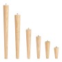 SOTECH Möbelfüße aus heller massiver Eiche, roh, mit M8 Stockschraube. Holzbeine in verschiedenen Höhen für Möbel.