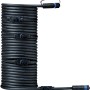 Schwarzes Paulmann Plug & Shine Kabel, 10m, mit 5 Ausgängen für Außenbeleuchtung.