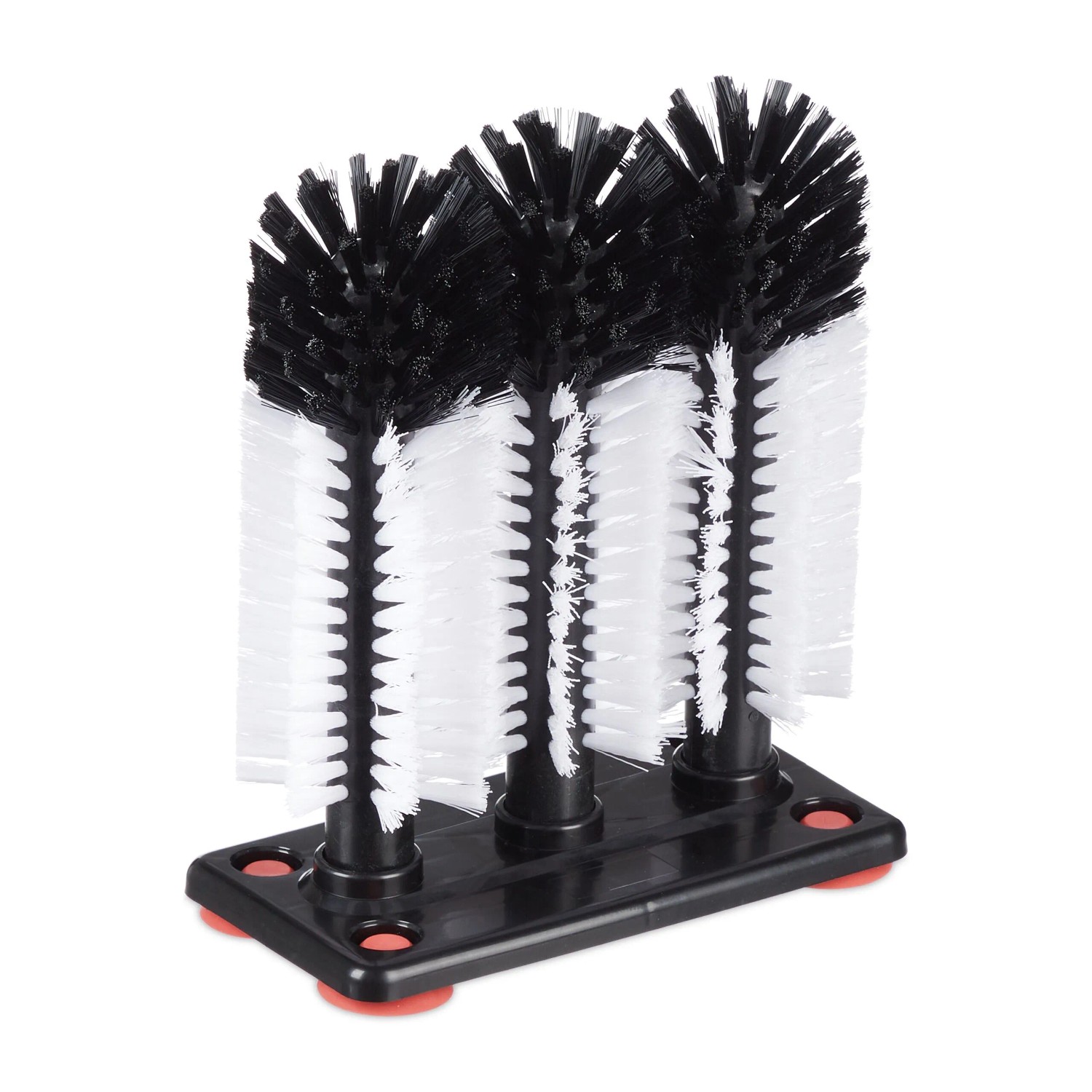 Relaxdays Gläserspülbürste Kunststoff Schwarz Weiß Rutschfest 22 cm x 18,5 cm x 10 cm 430 g