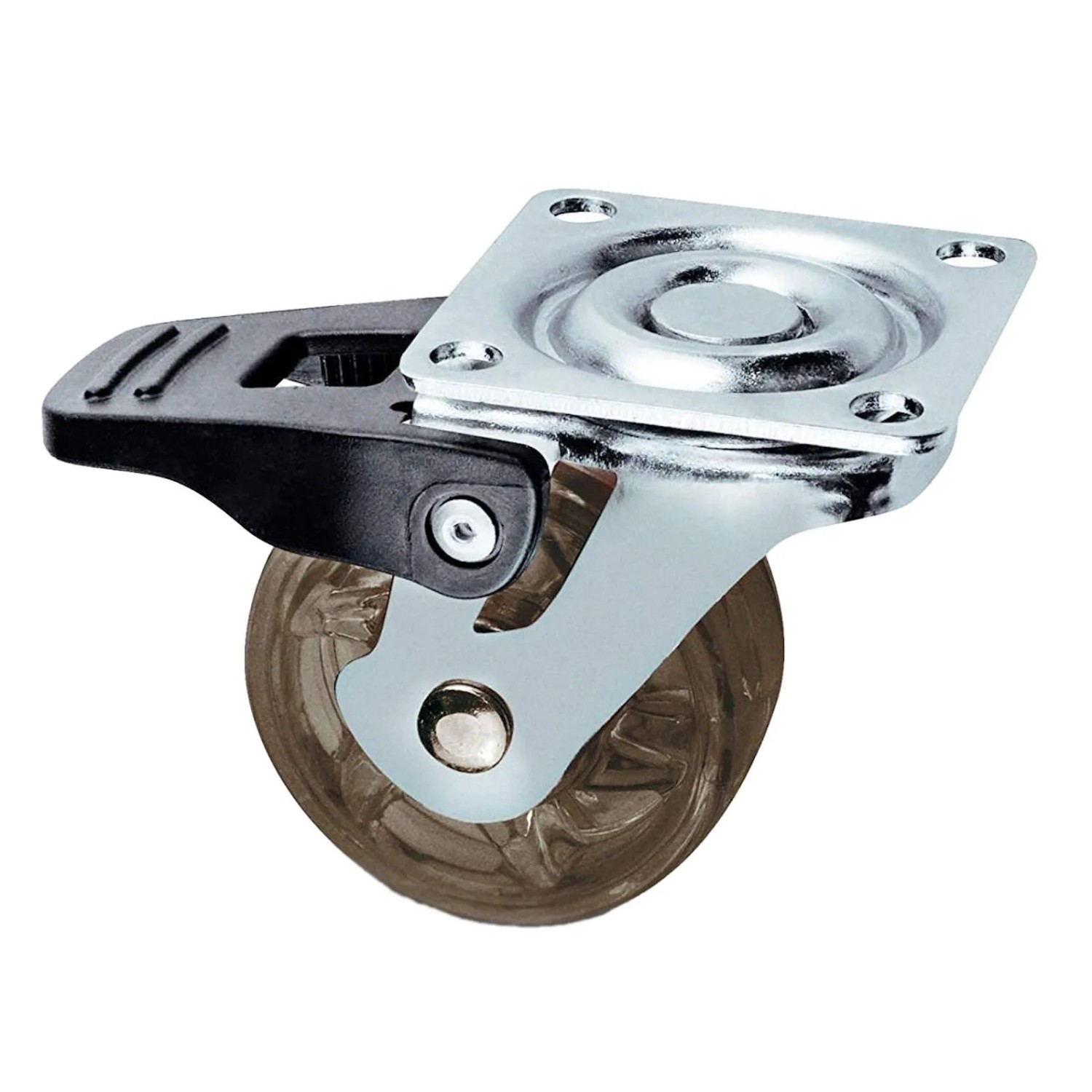 SOTECH Lenkrolle RAPID Ø50 mm Transparent Braun Belastbar Bis 35 Kg mit Bremse