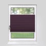 Violettes Deco-Raum Plissee Basic 95x210 cm am Fenster, blickdicht und ohne Bohren montiert.
