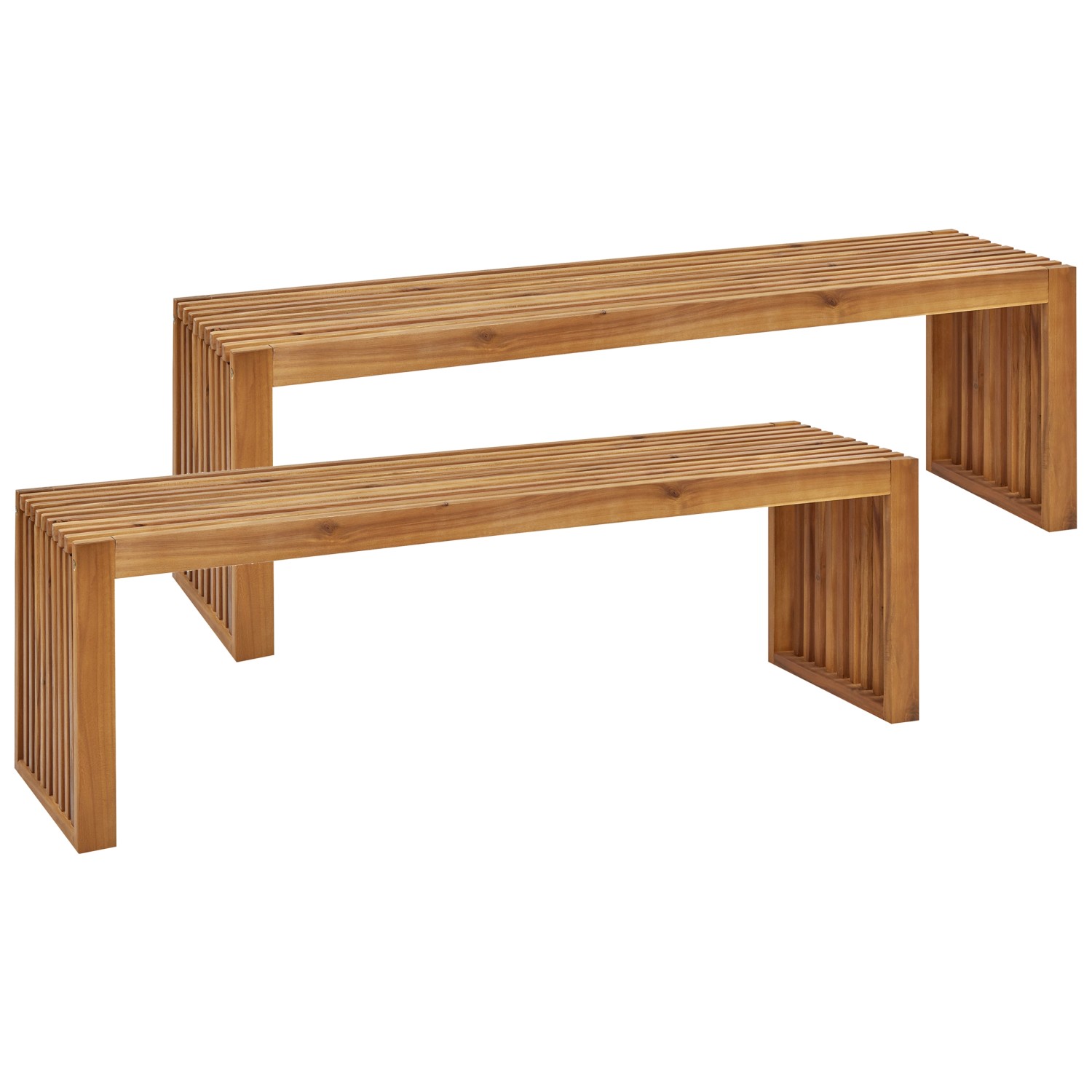 Beliani Gartenbank Heller Holzfarbton 40x150x45 günstig online kaufen