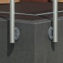 Detailaufnahme: Dolle Geländer-Komplettset, 150 cm, Aluminium, Wandmontage. Pfosten und Edelstahlstäbe.
