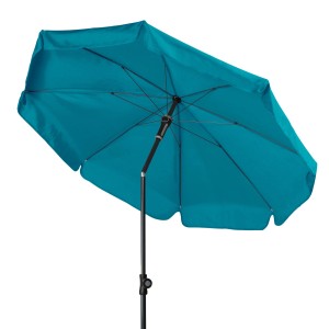 Doppler Balkonschirm Sunline Ø 150 cm Petrol, runder Sonnenschirm mit Schieber.