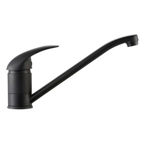 baliv Niederdruck Küchenarmatur KI-1520 N, Schwarz Matt, Einhebelmischer für Boiler/Untertischgeräte.