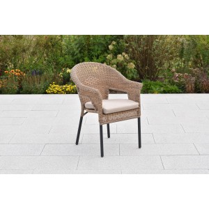 Merxx Ravenna Stapelsessel mit Sitzkissen, Teil des 13-tlg. Gartenmöbel-Sets.