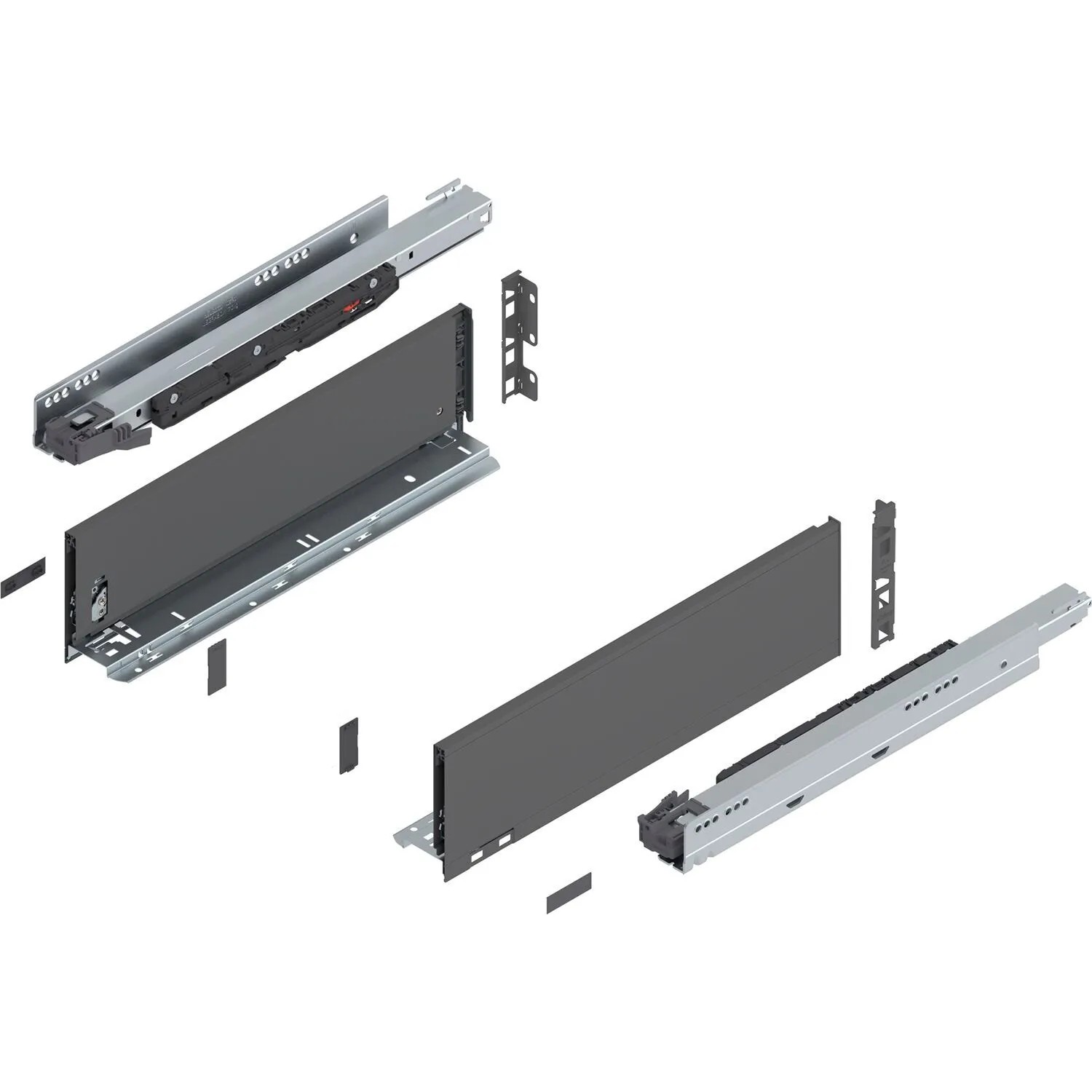 Blum Legrabox Pure Set Höhe K Tip-On Vollauszug 450 mm 70 kg Oriongrau 1 Paar