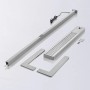Arcchio LED Bürostehleuchte Susi in Alu, zerlegt. Design-Stehlampe mit Bewegungsmelder für Büro/Arbeitszimmer.
