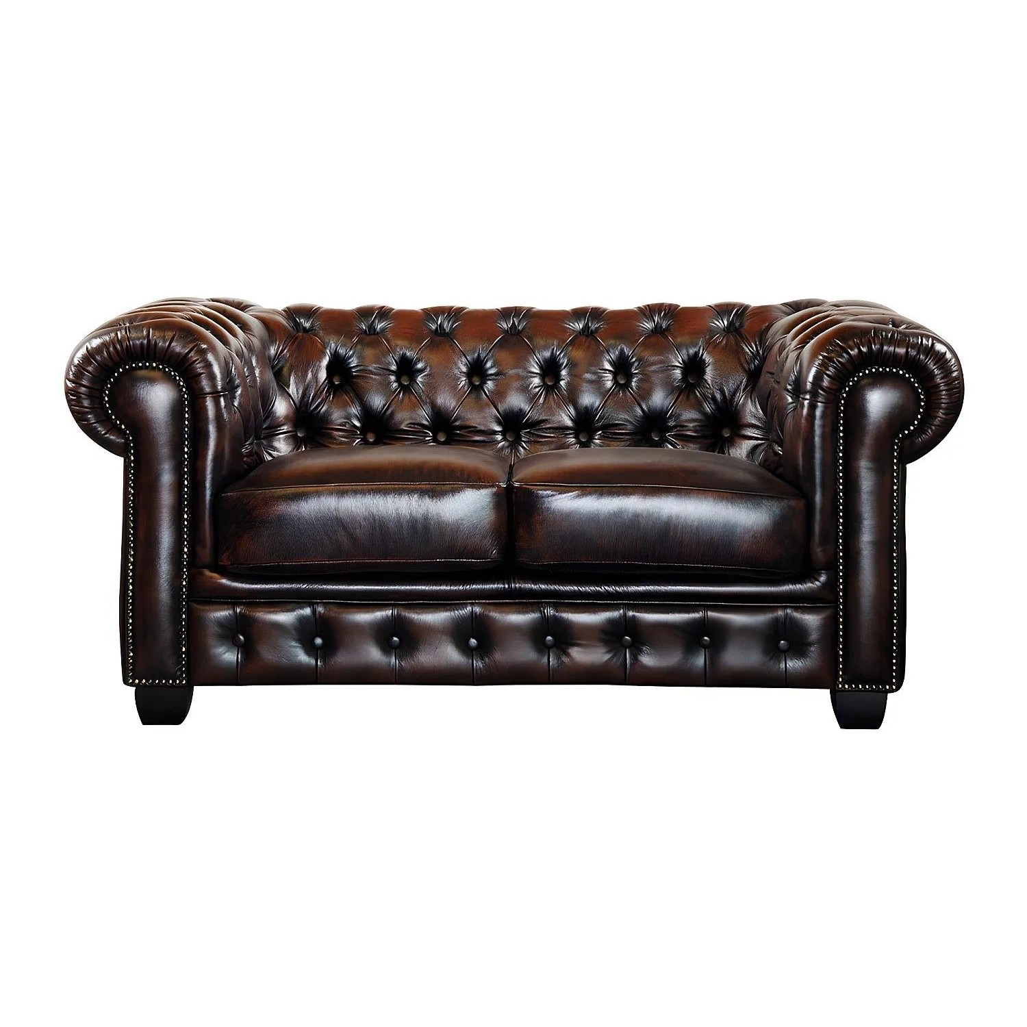 Vente-unique Sofa Ohne Schlafmöglichkeit Brenton Schokoladenbraun 160 cm