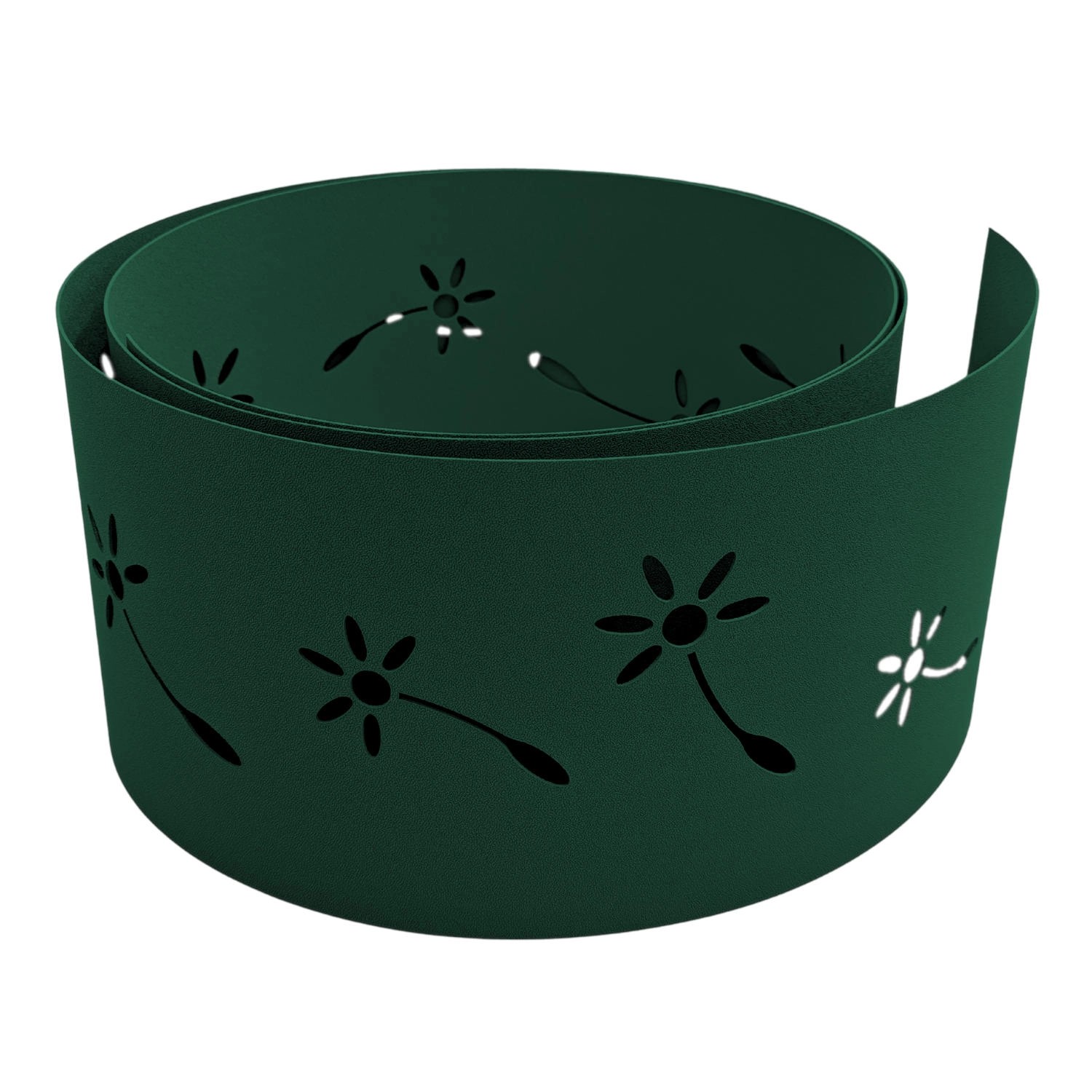 zaunzu Sichtschutz Premium Dekor Pusteblume Lasermuster Grün 2,55m