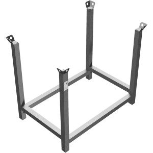 Verzinkte Schake GS-Stapelpalette, 1,08x0,68x0,83m, für Lager und Transport.