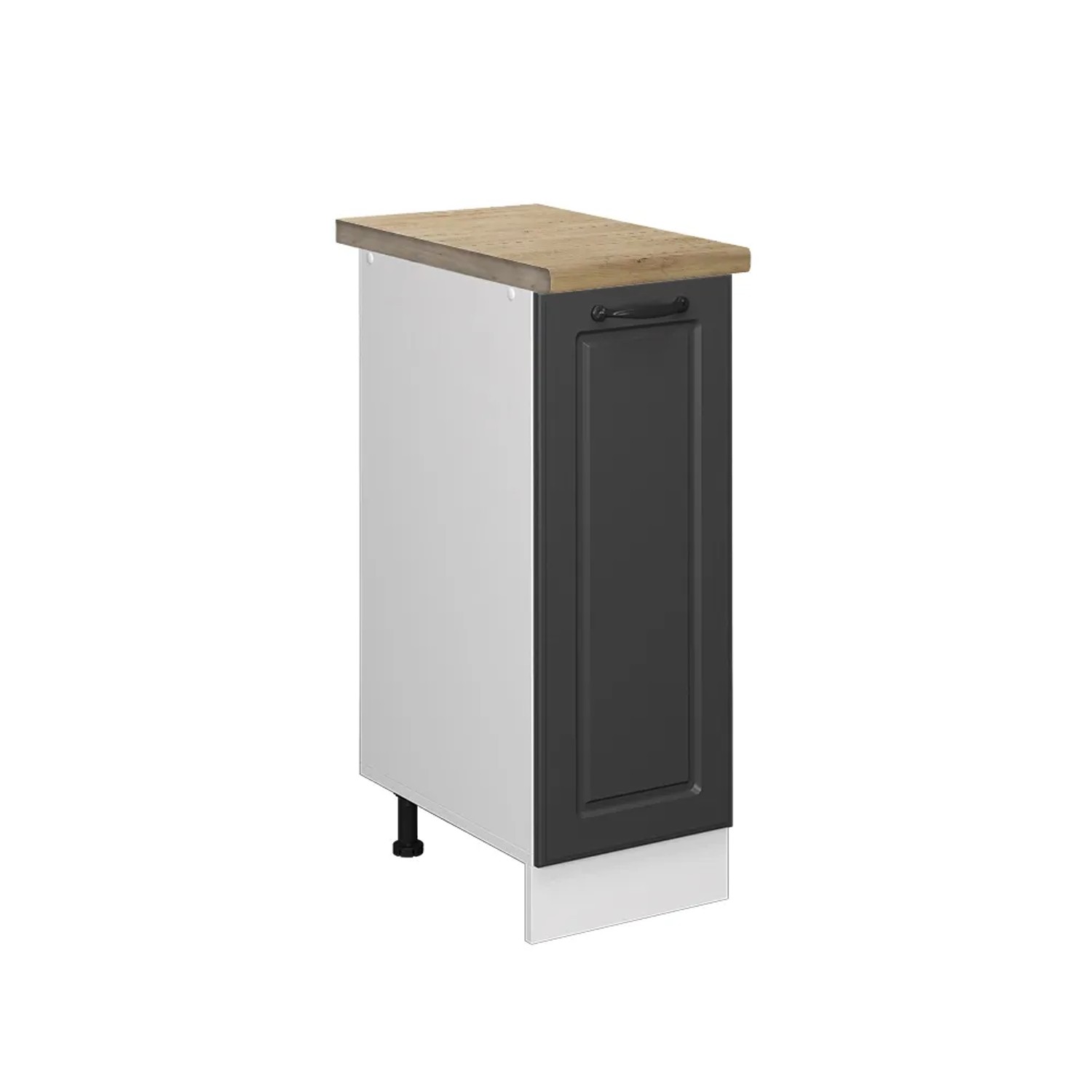 Vicco Apothekerschrank R-Line Anthrazit Landhaus/Weiß 30 cm AP Eiche